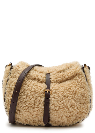 ETRO: Pony shearling cross-body bag