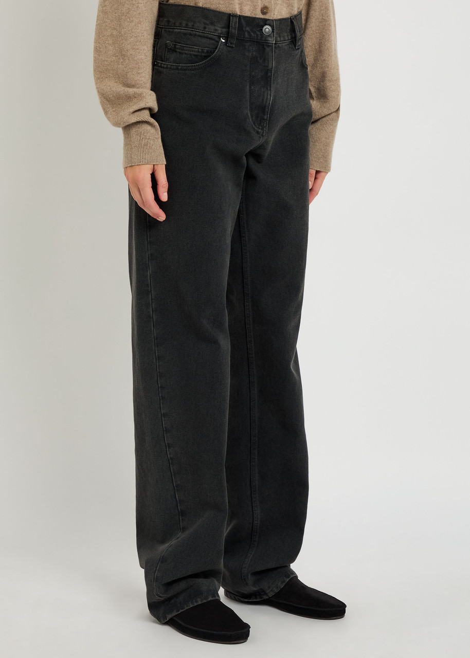 The Row Clair Straight-leg Jeans In Black