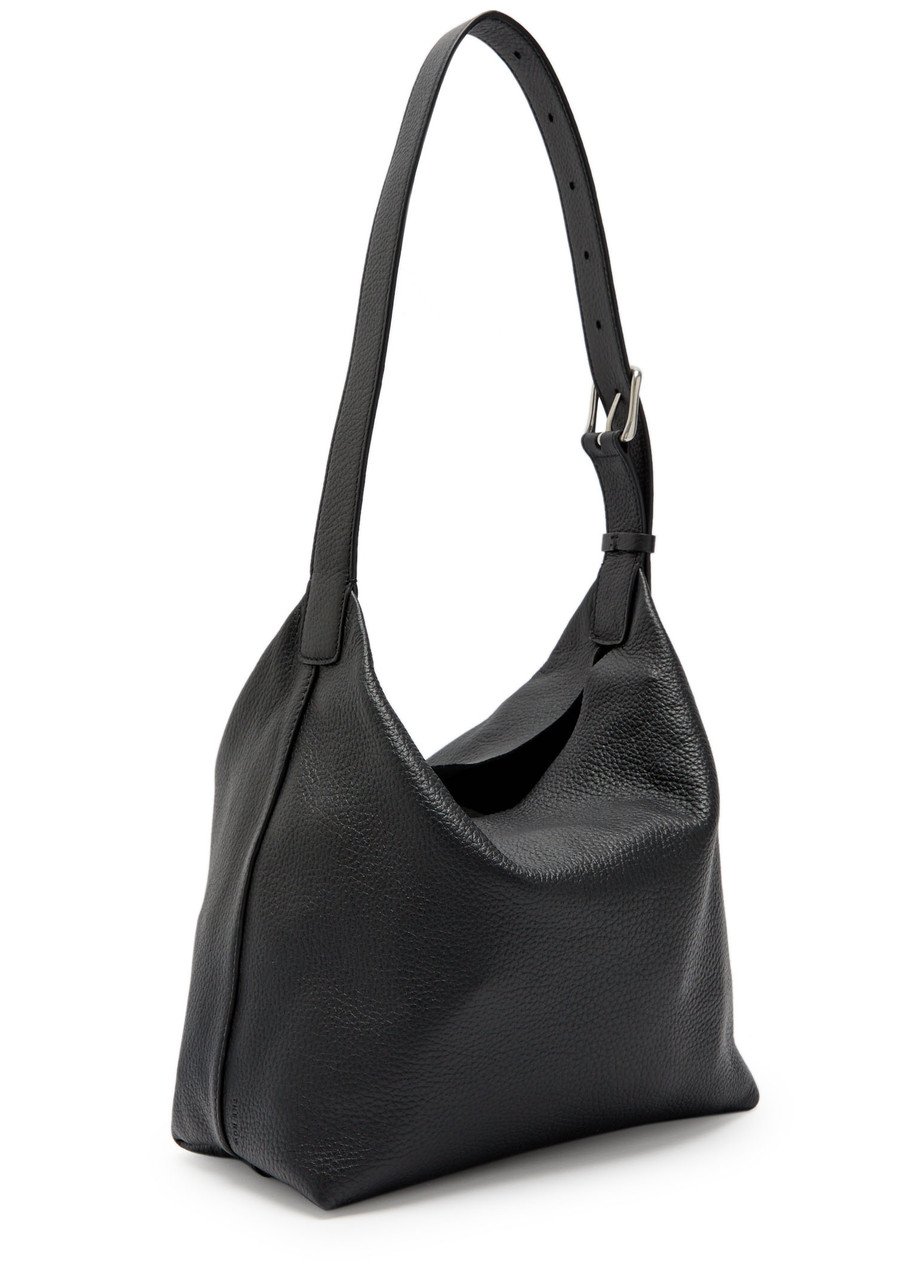 The Row Isa Leather Shoulder Bag In Black