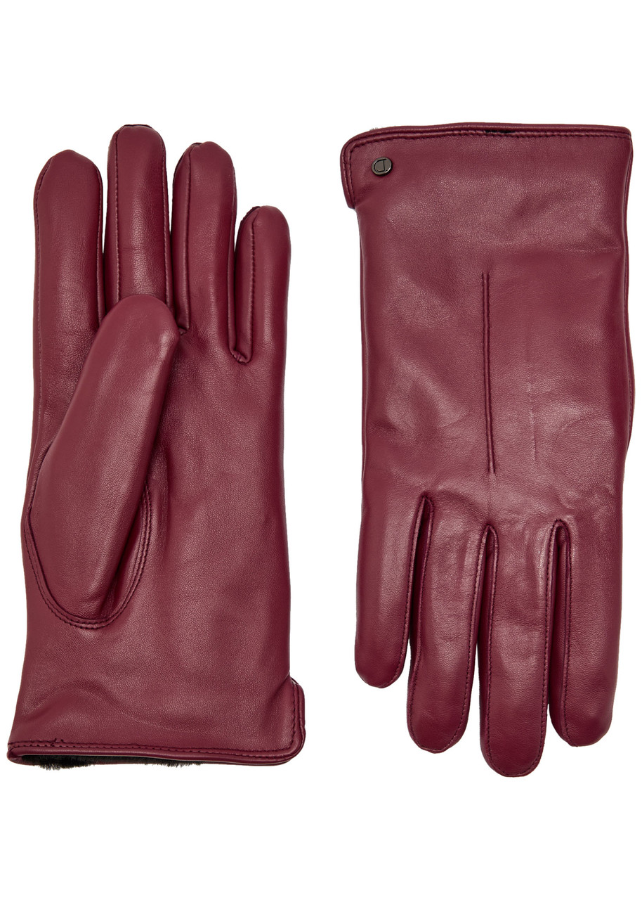 Dents Maria Leather Gloves - Red - M