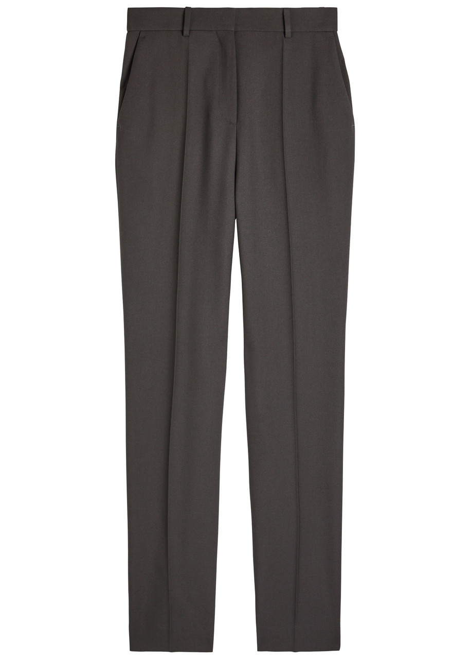 Calvin Klein Lucia Slim-leg Wool Trousers In Black
