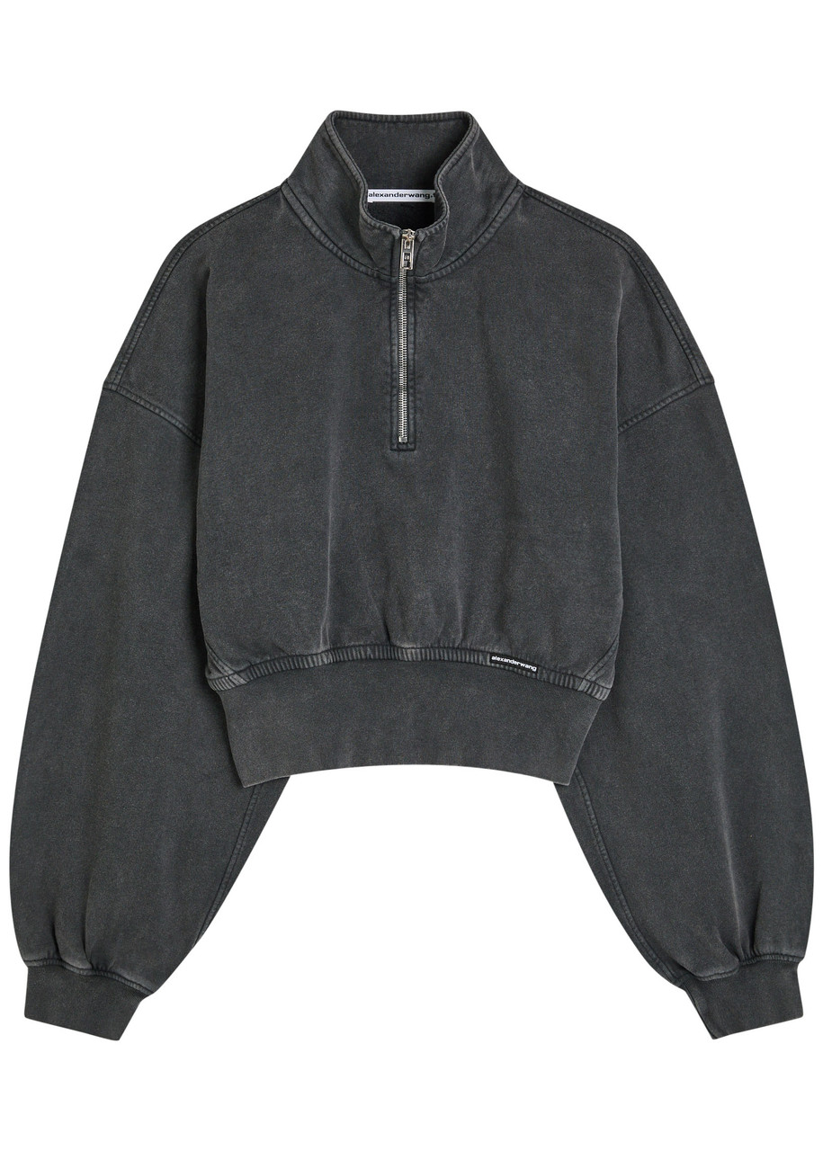 Alexander Wang T Alexanderwang.t Faded Cotton Sweatshirt In Gray