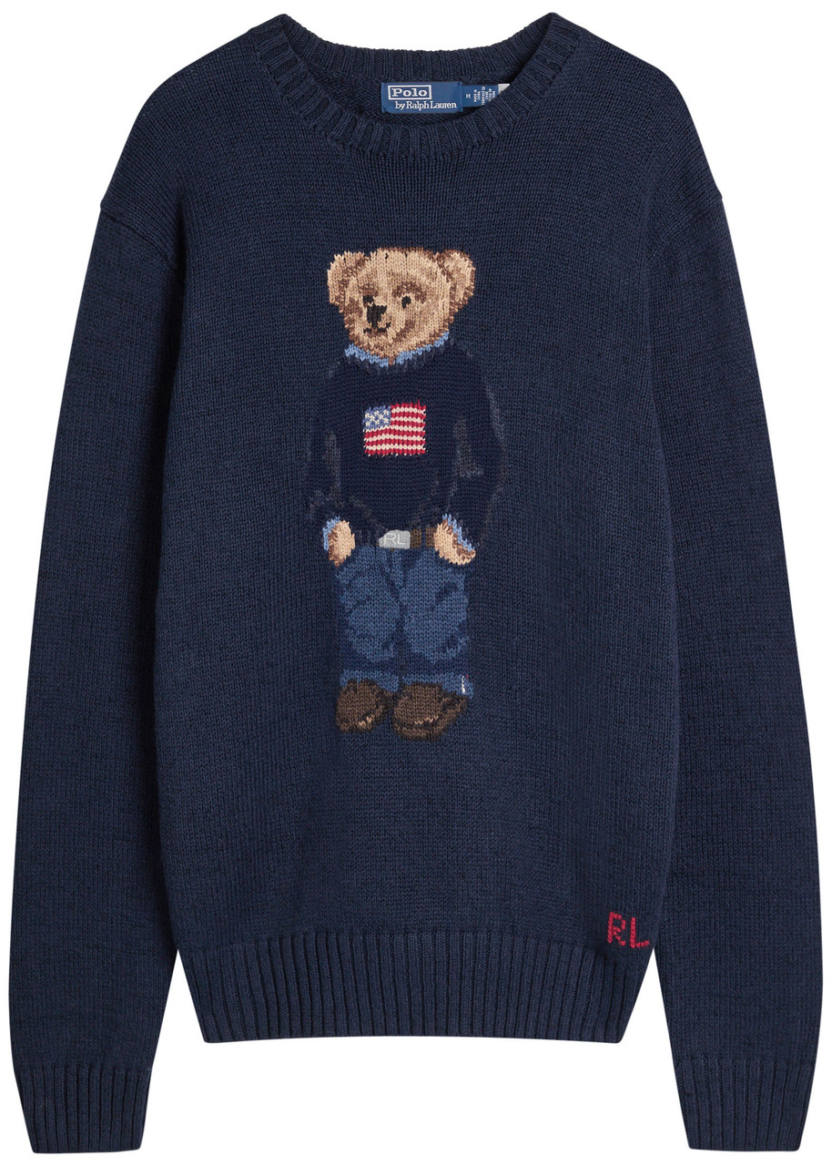 Polo Ralph Lauren Polo Bear Cotton-blend Jumper - Navy - L