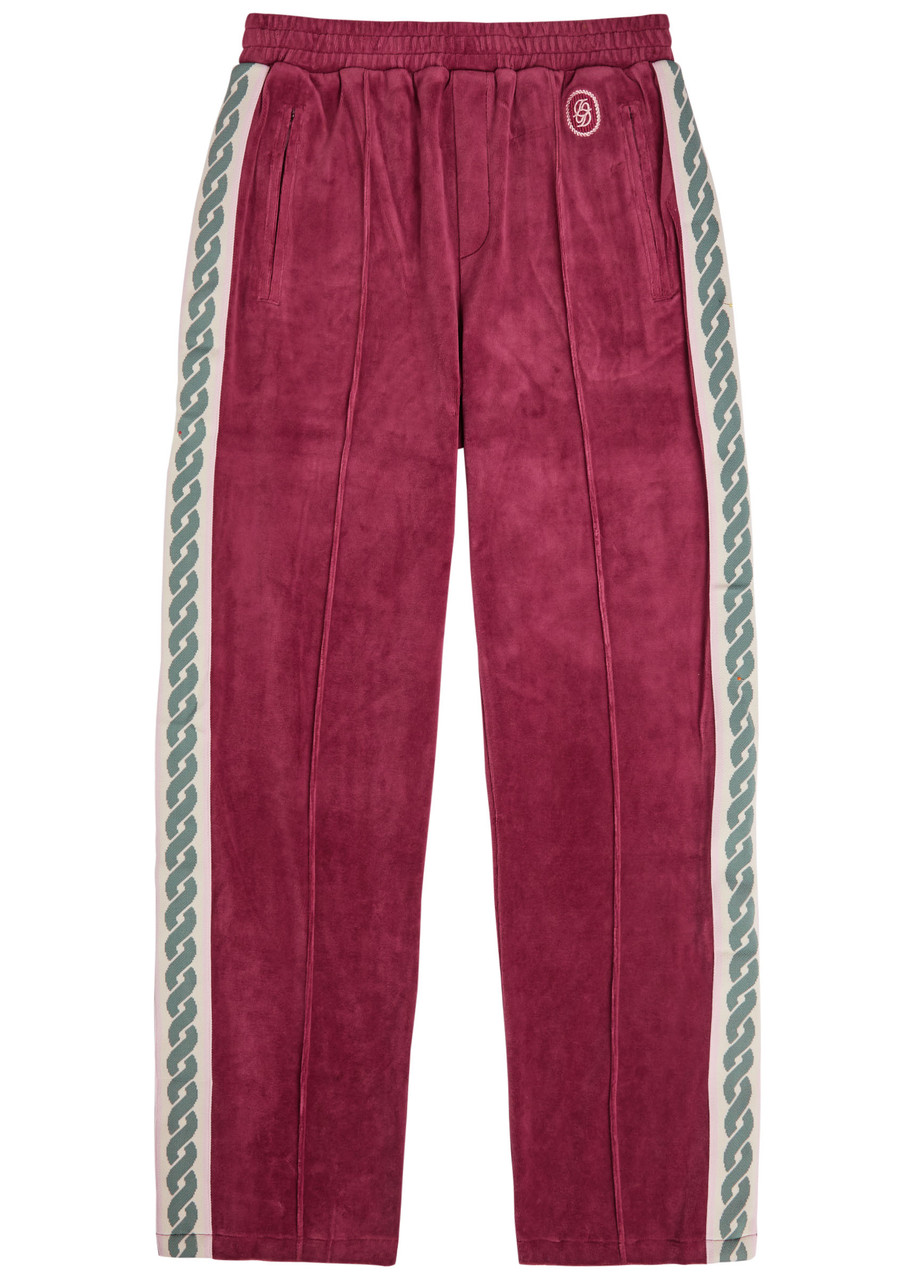 DRÔLE DE Monsieur Le Pantalon Survêtement Velours Terry Track Pants - Red - M