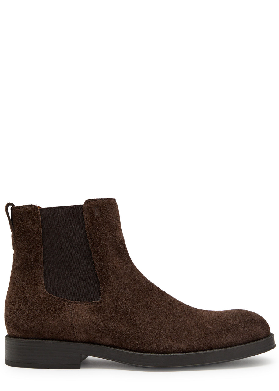 Tods Suede Chelsea Boots – Brown – 9 (IT43 / UK9) Tods Suede Chelsea Boots – Brown – 9 (IT43 / UK9)