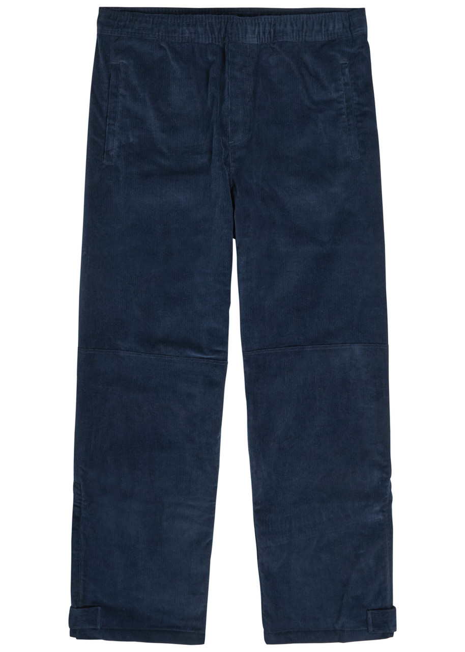Wales Bonner Self Straight-leg Corduroy Trousers In Green