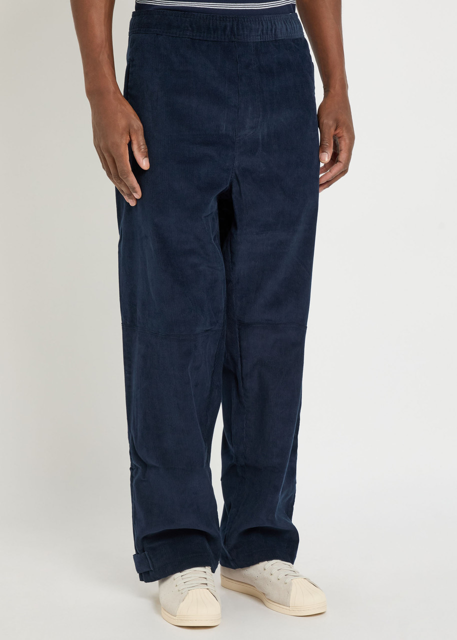 Wales Bonner Self Straight-leg Corduroy Trousers In Green