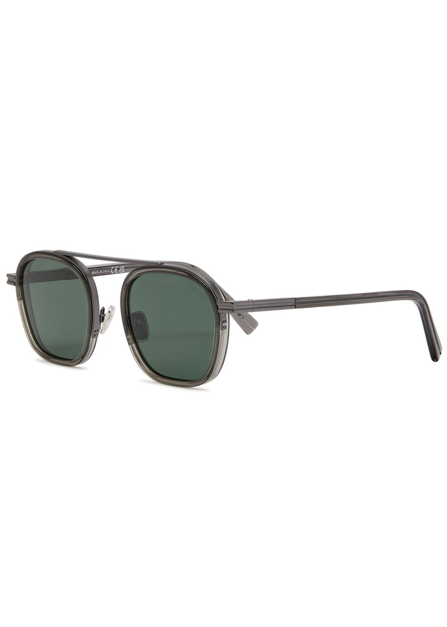 Zegna Aviator-style Sunglasses - Grey - One Size
