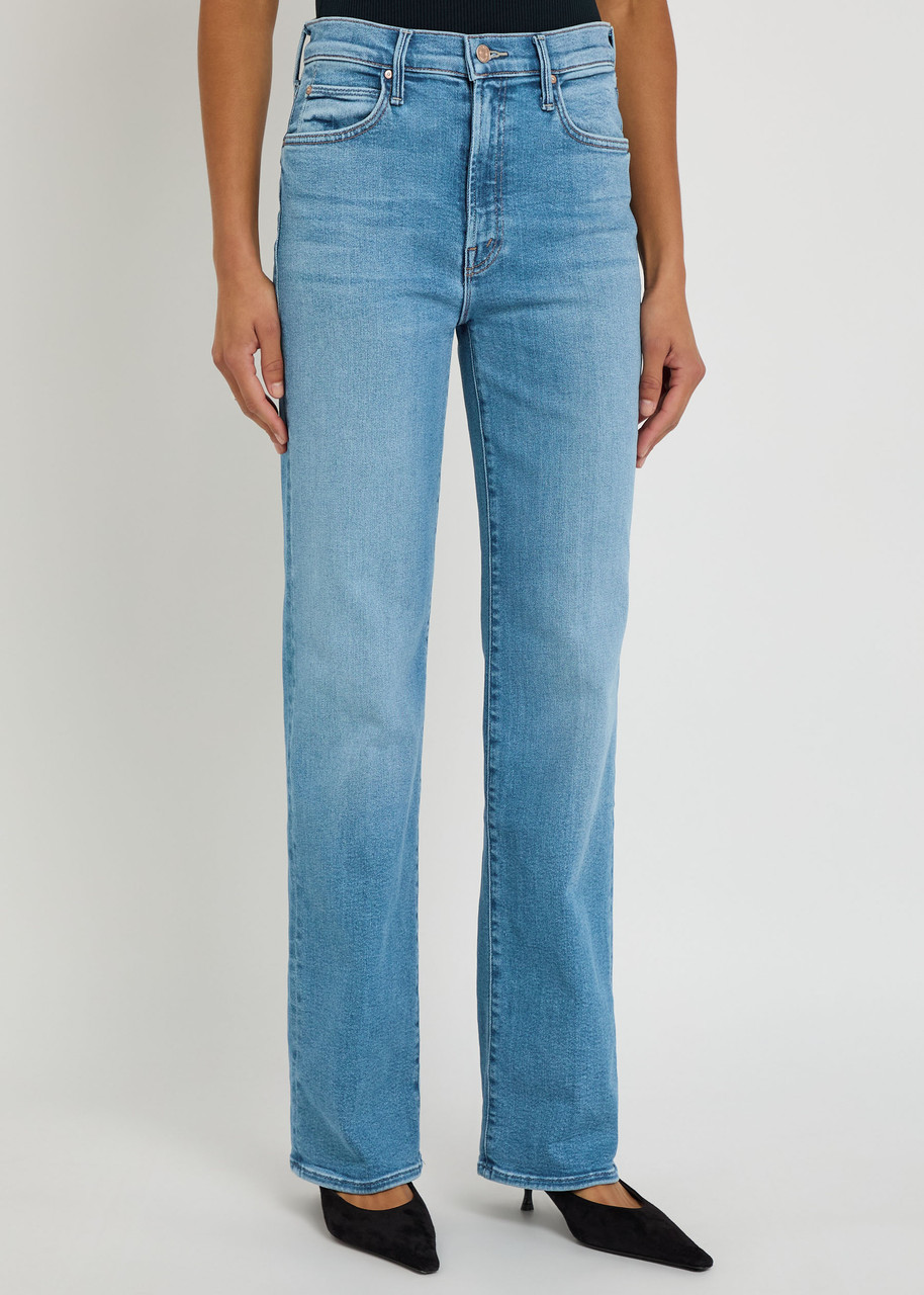 Mother The Kick It Straight-leg Jeans In Blue