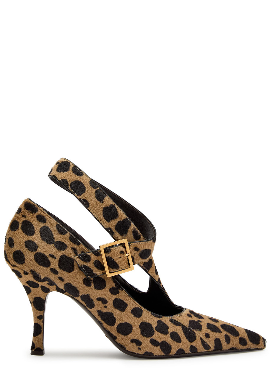 Khaite Sloan 85 Leopard-print Calf Hair Pumps In Brown