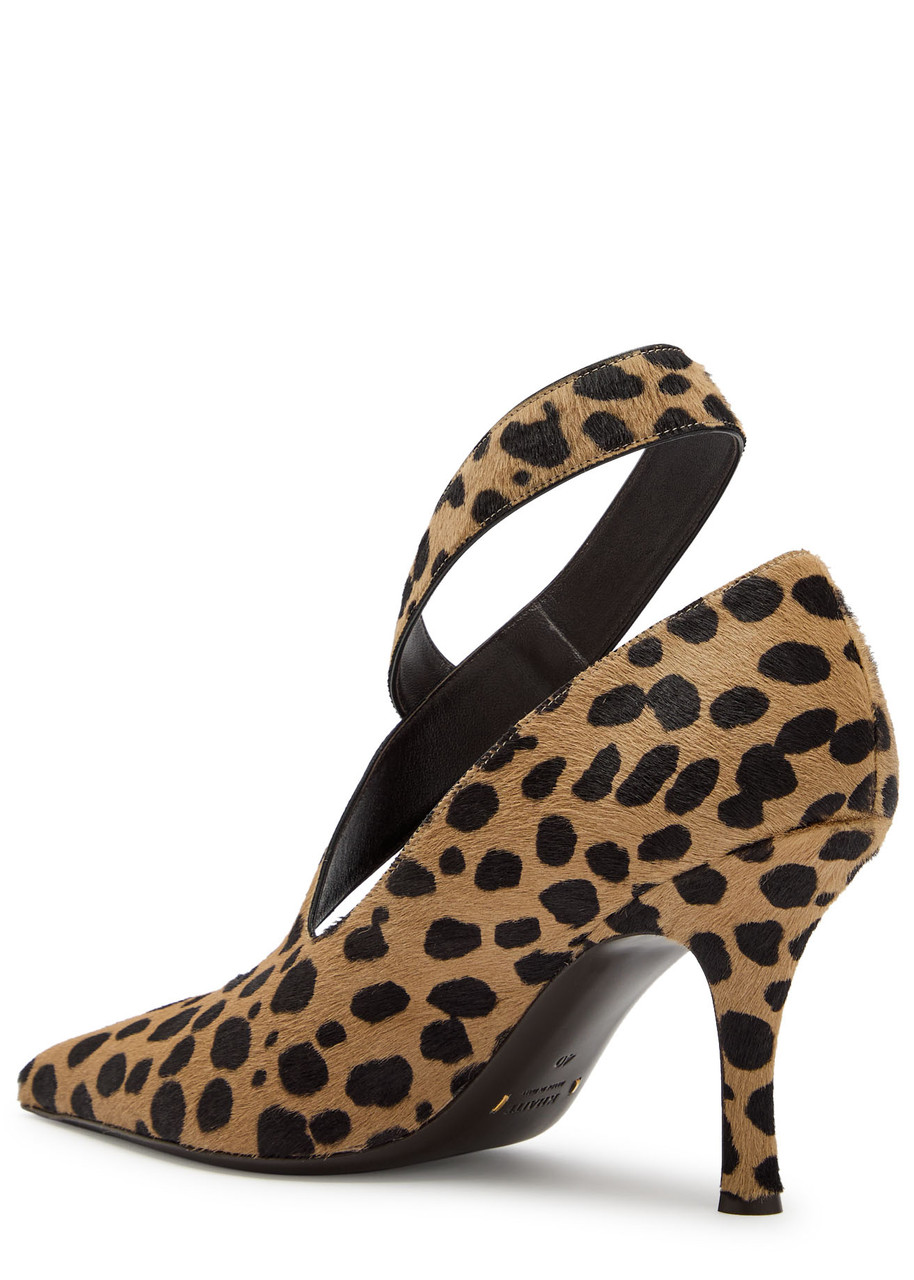 Khaite Sloan 85 Leopard-print Calf Hair Pumps In Brown