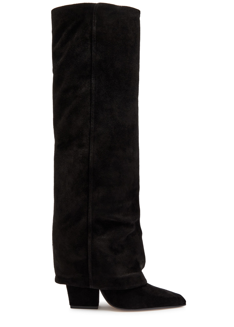 Paris Texas Jane 100 Suede Knee-high Boots - Black - 41 (IT41/ UK8)