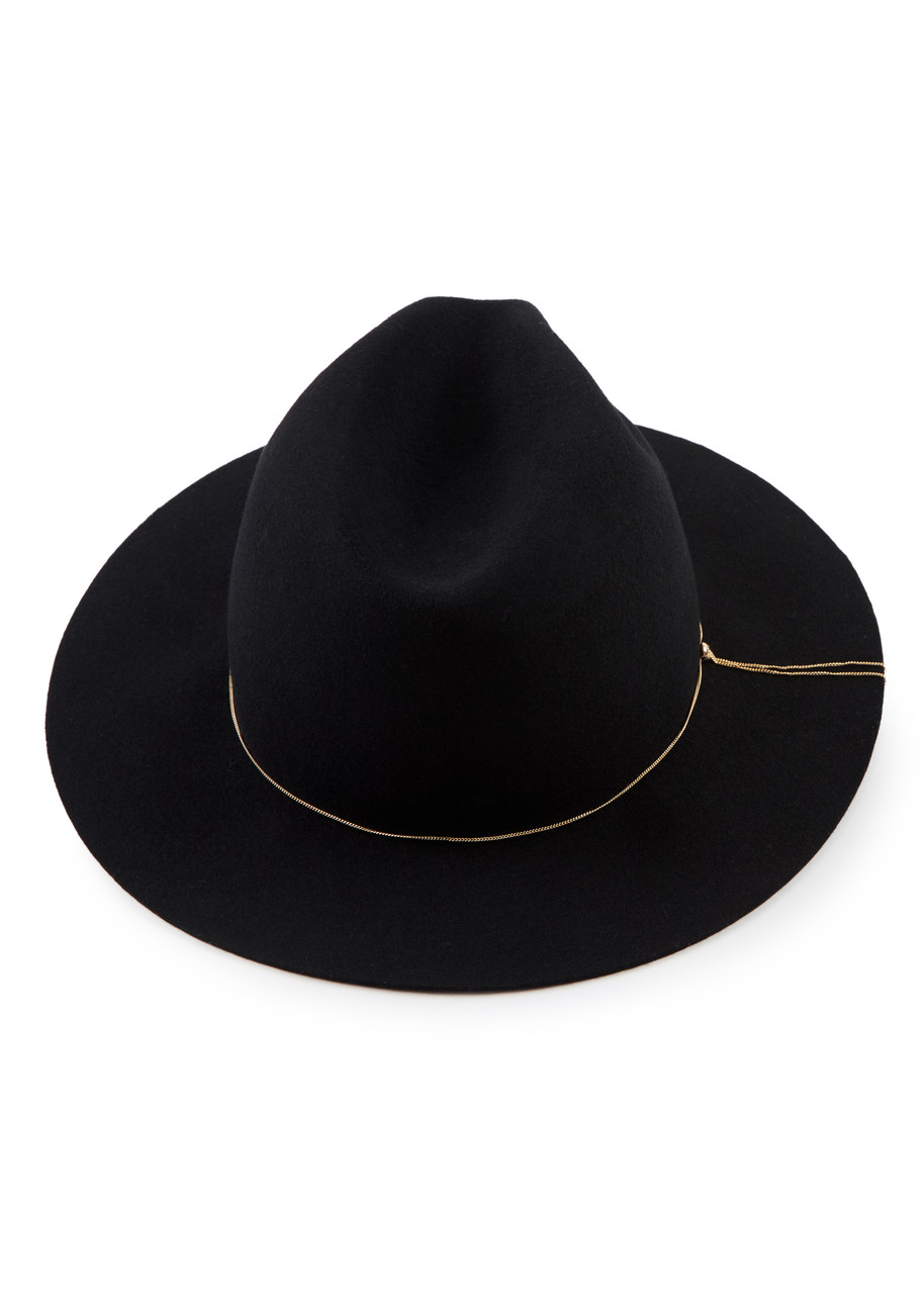 Eugenia Kim Sandy Wool Fedora Hat In Black
