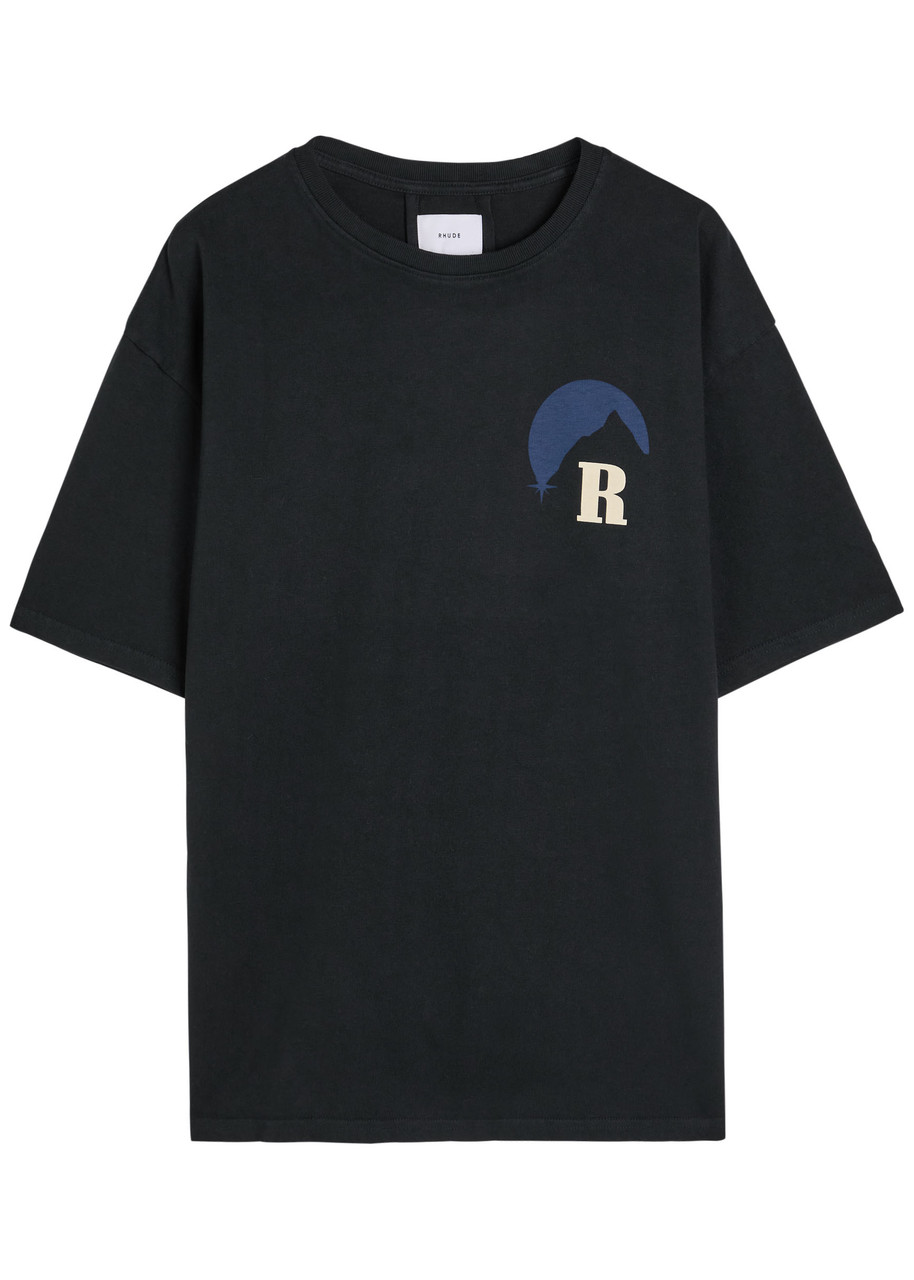 Rhude Moonlight Printed Cotton T-shirt - Black - S