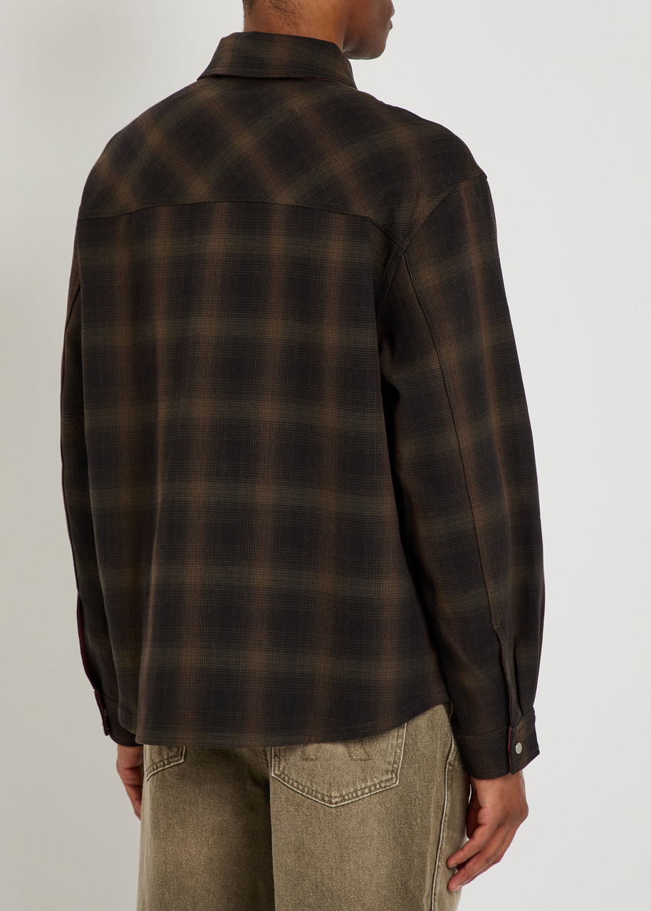  Represent Reversible Plaid Cotton Shirt - Black - M 