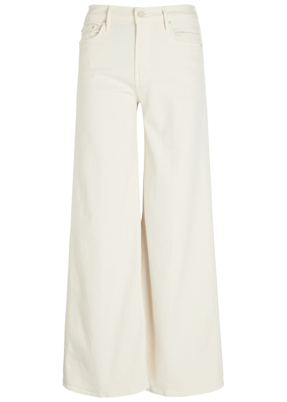 Mother The Twister Skimp Wide-leg Jeans In White