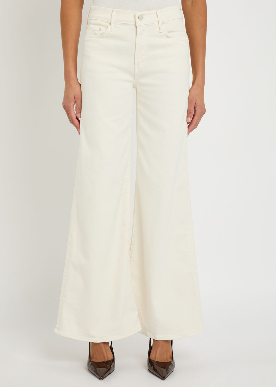 Mother The Twister Skimp Wide-leg Jeans In White