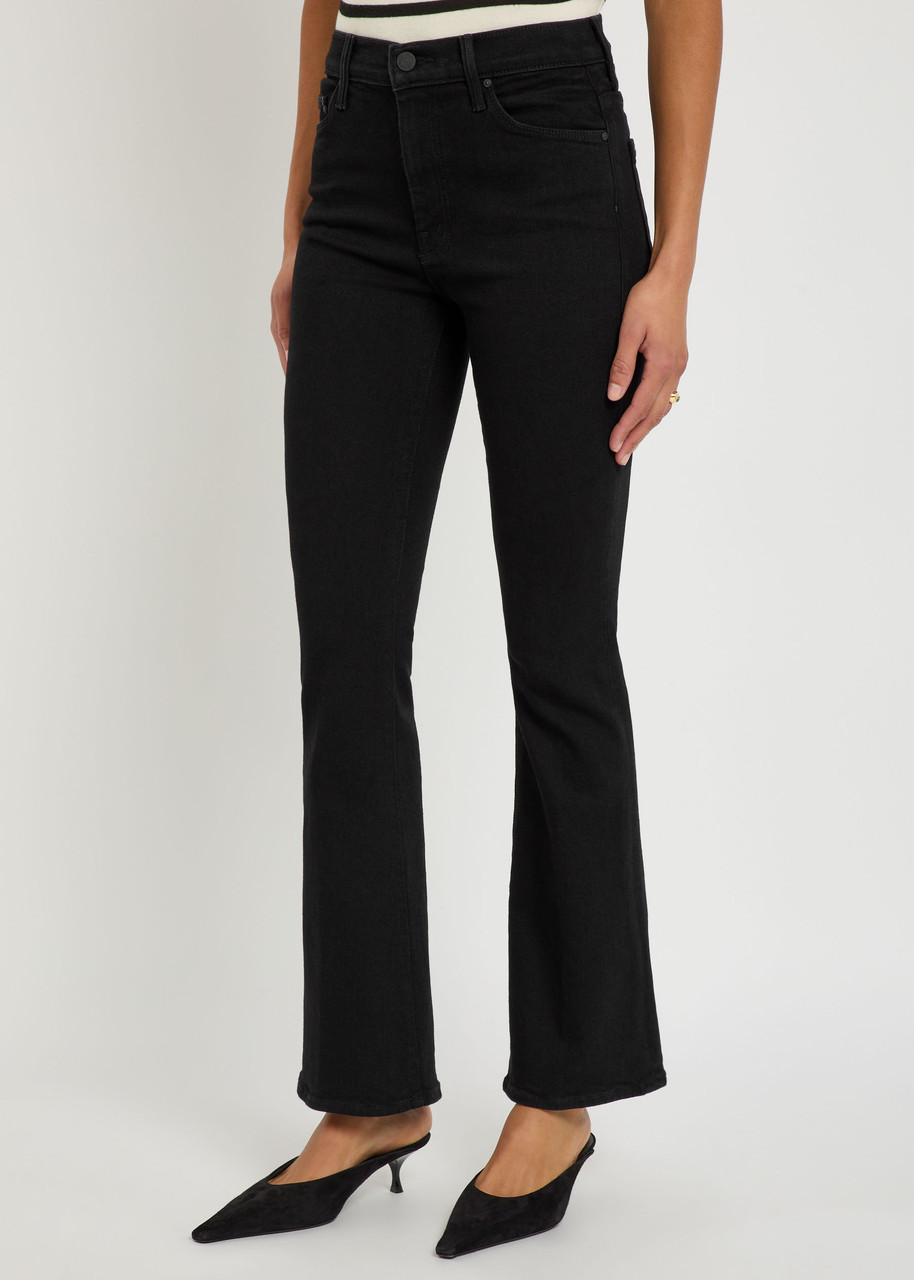 Mother The Weekender Flared-leg Jeans In Black