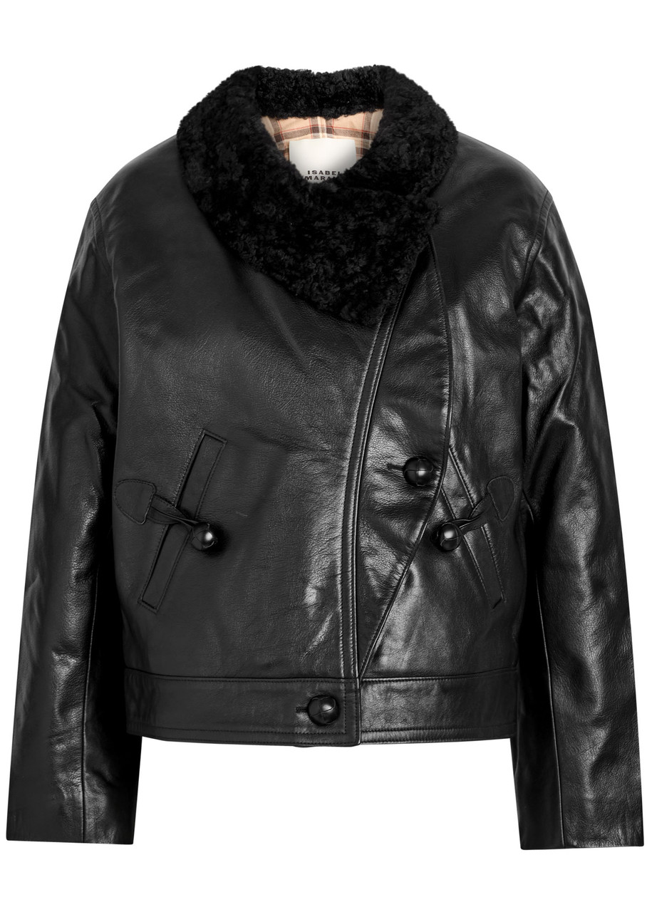 Isabel Marant Briyana Quilted Leather Jacket In Black