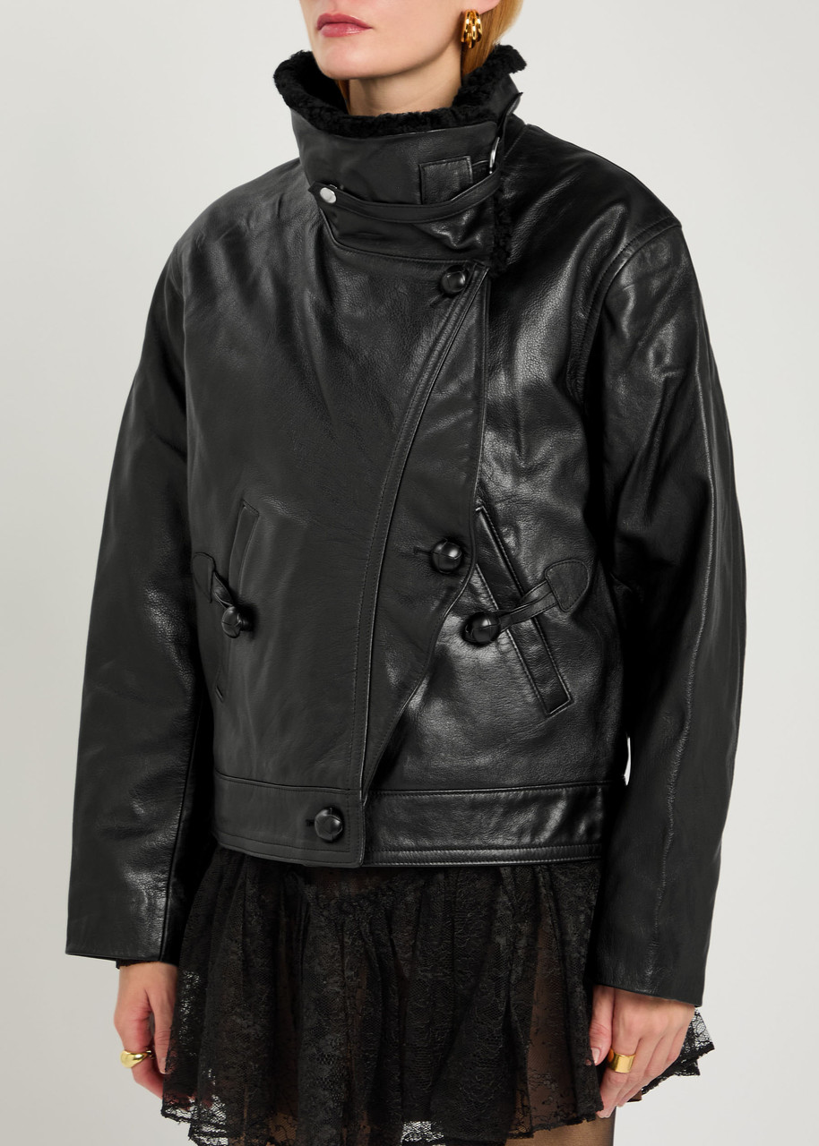 Isabel Marant Briyana Quilted Leather Jacket In Black