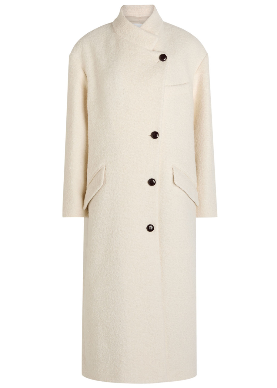 Isabel Marant Étoile Sabine Bouclé Coat In Nude