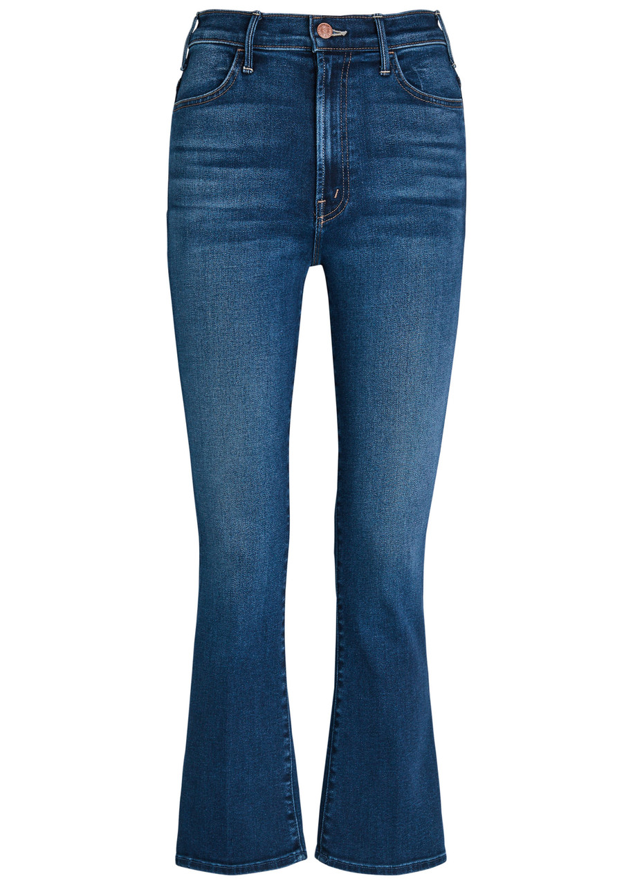 Mother The Hustler Ankle Flared-leg Jeans In Blue