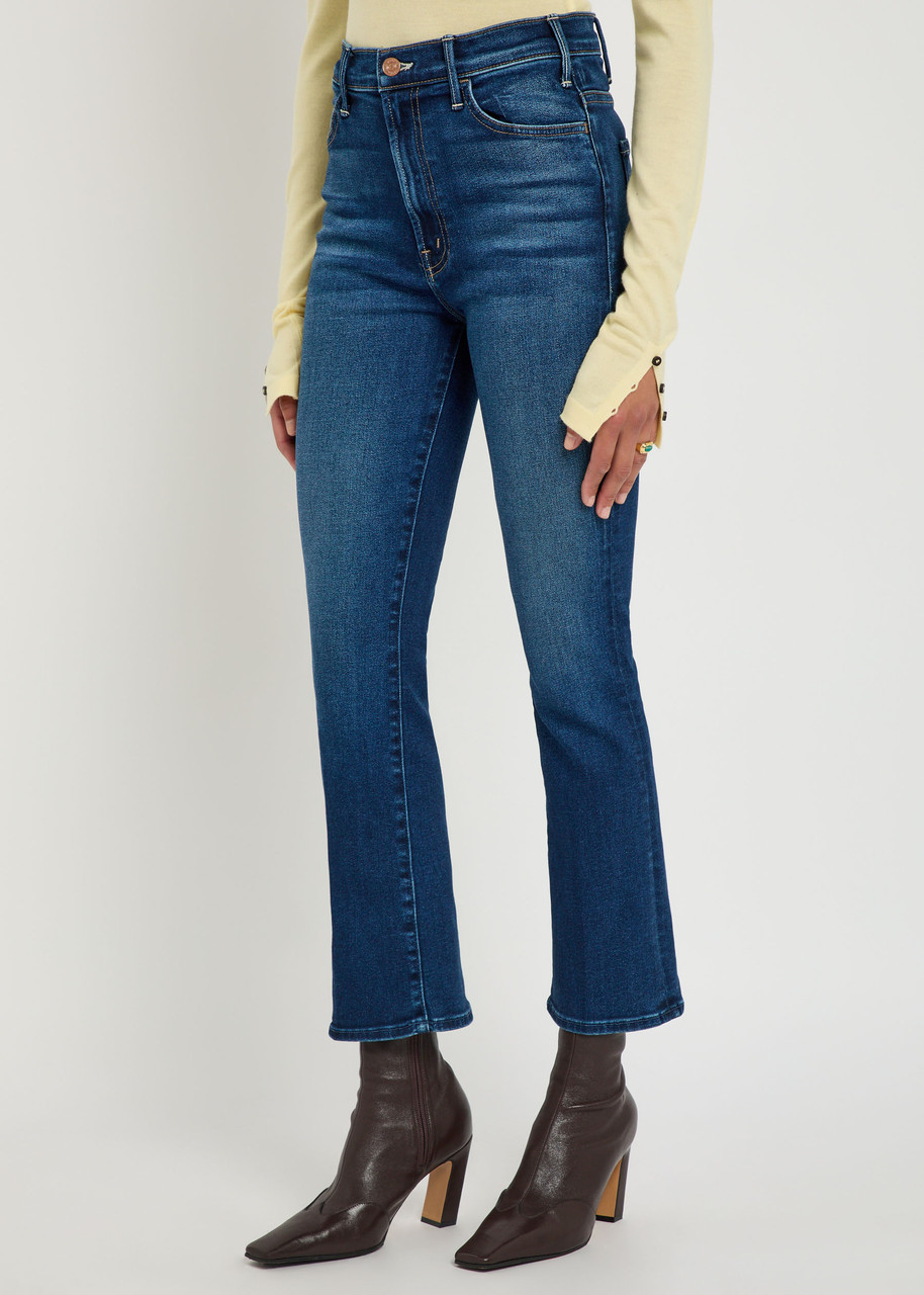 Mother The Hustler Ankle Flared-leg Jeans In Blue