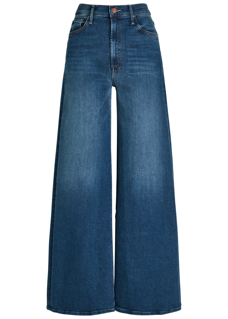 Mother The Undercover Wide-leg Jeans In Blue
