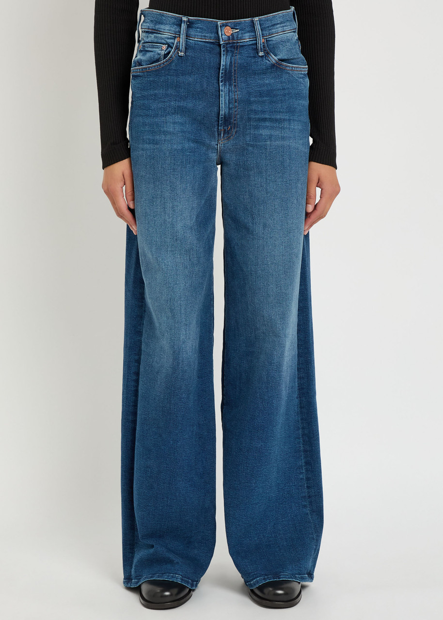 Mother The Undercover Wide-leg Jeans In Blue