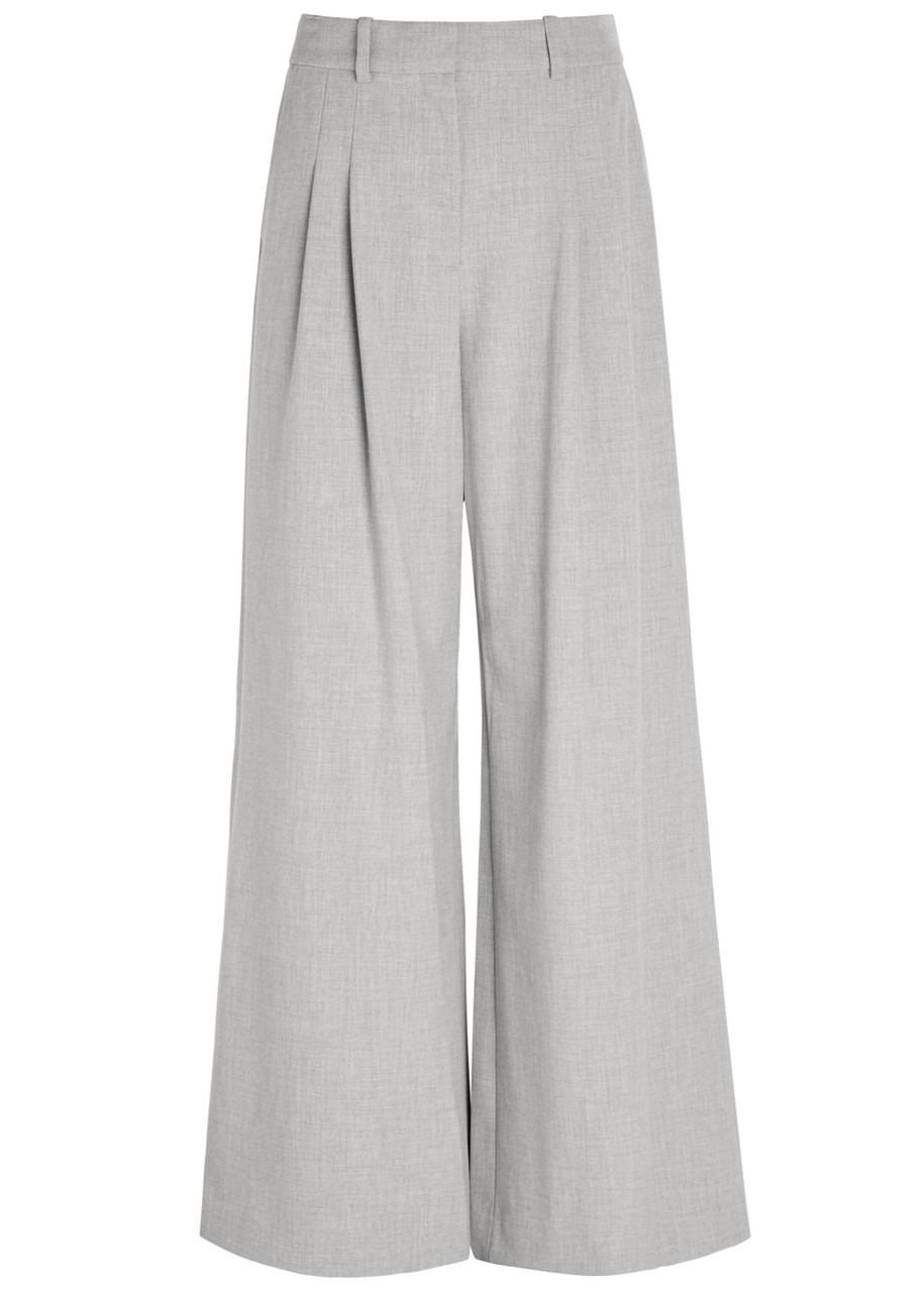 Simkhai Clayton Wide-leg Woven Trousers - Grey - 4 (UK8 / S)