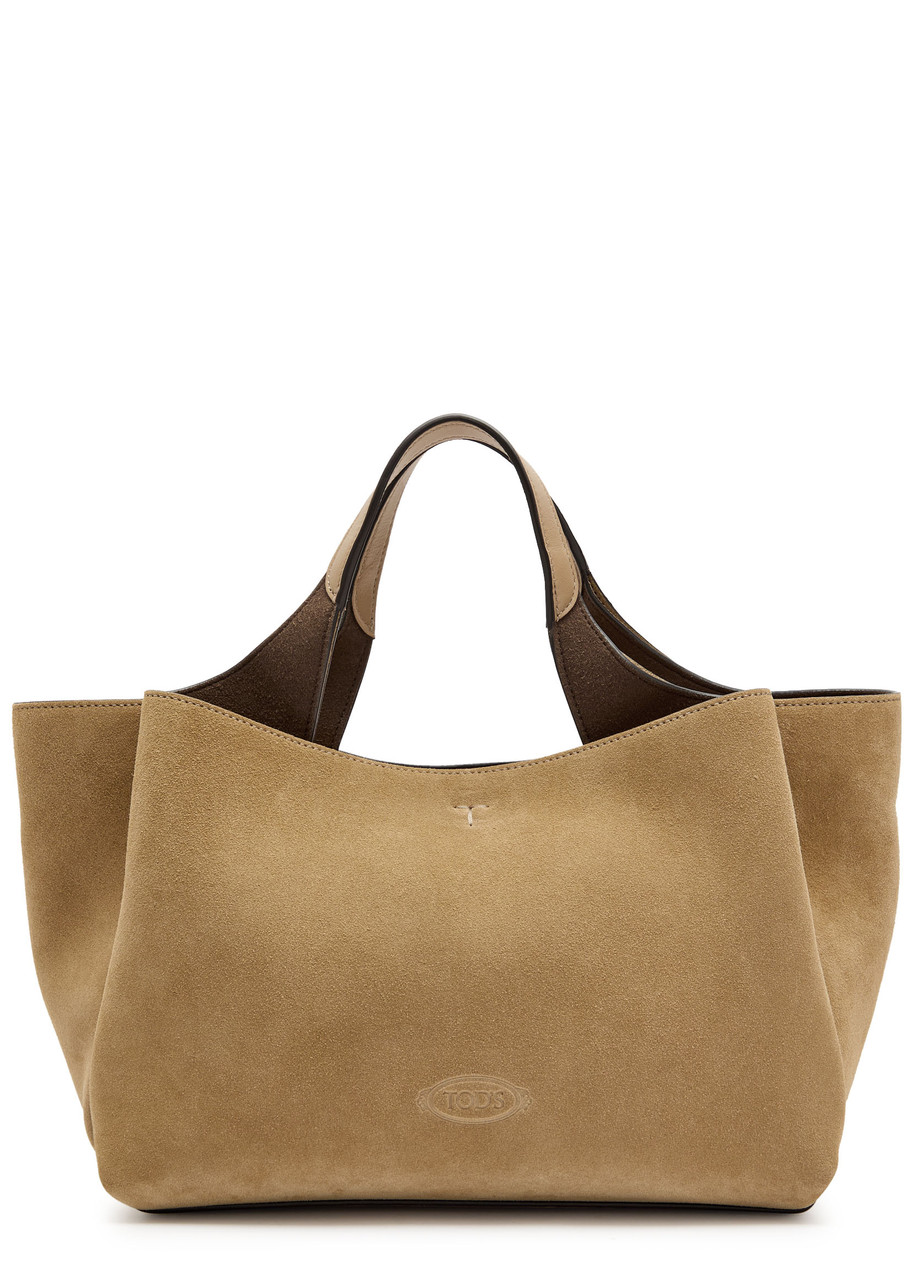 Tod's Tods Suede Top Handle Bag In Brown