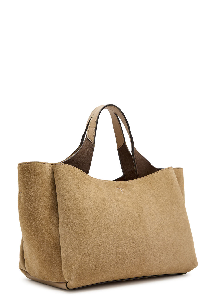Tod's Tods Suede Top Handle Bag In Brown