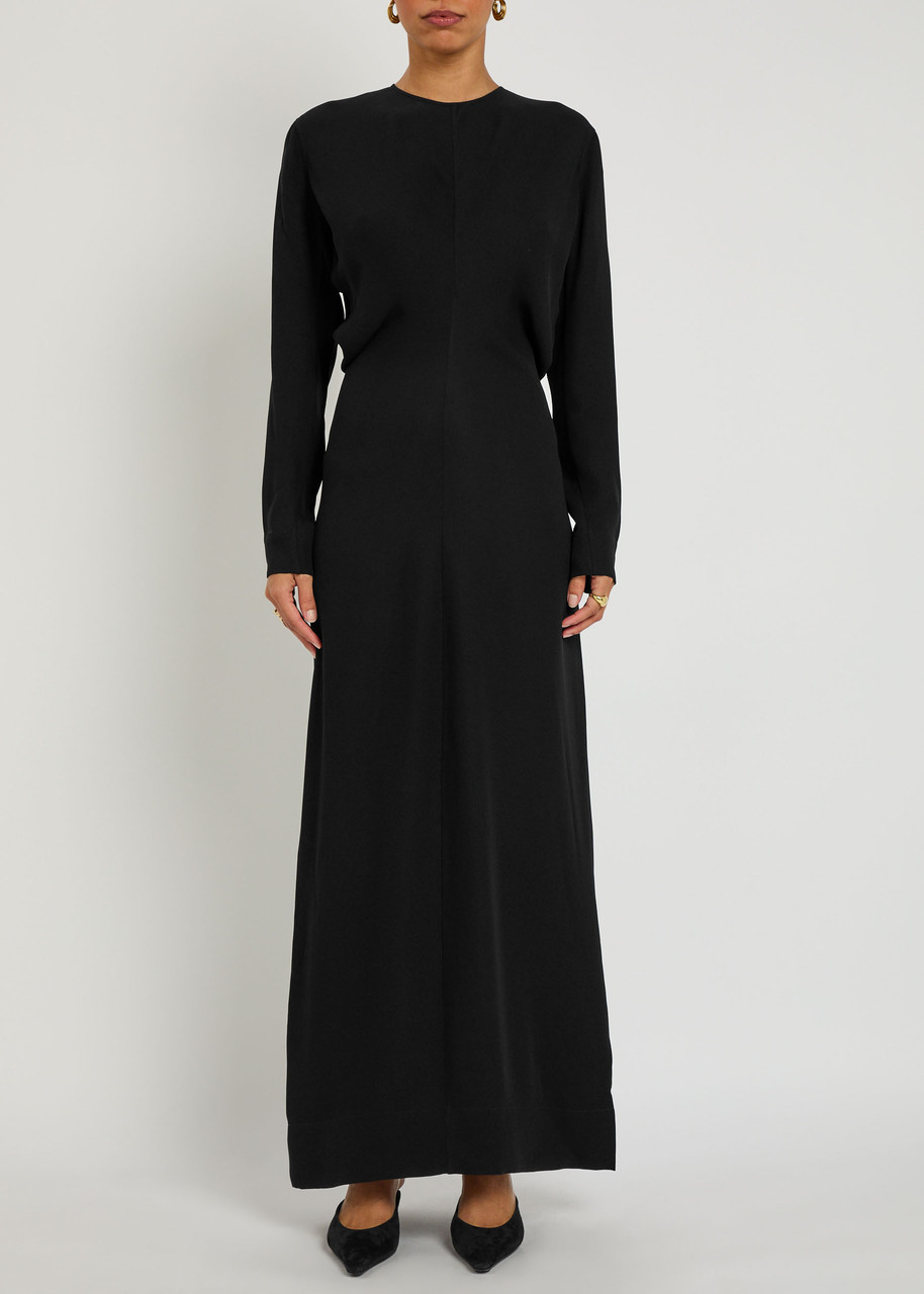 Totême Toteme Crepe Maxi Dress In Black