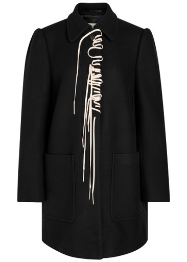 DRIES VAN NOTEN Rebela shoelace wool-blend coat | Harvey Nichols
