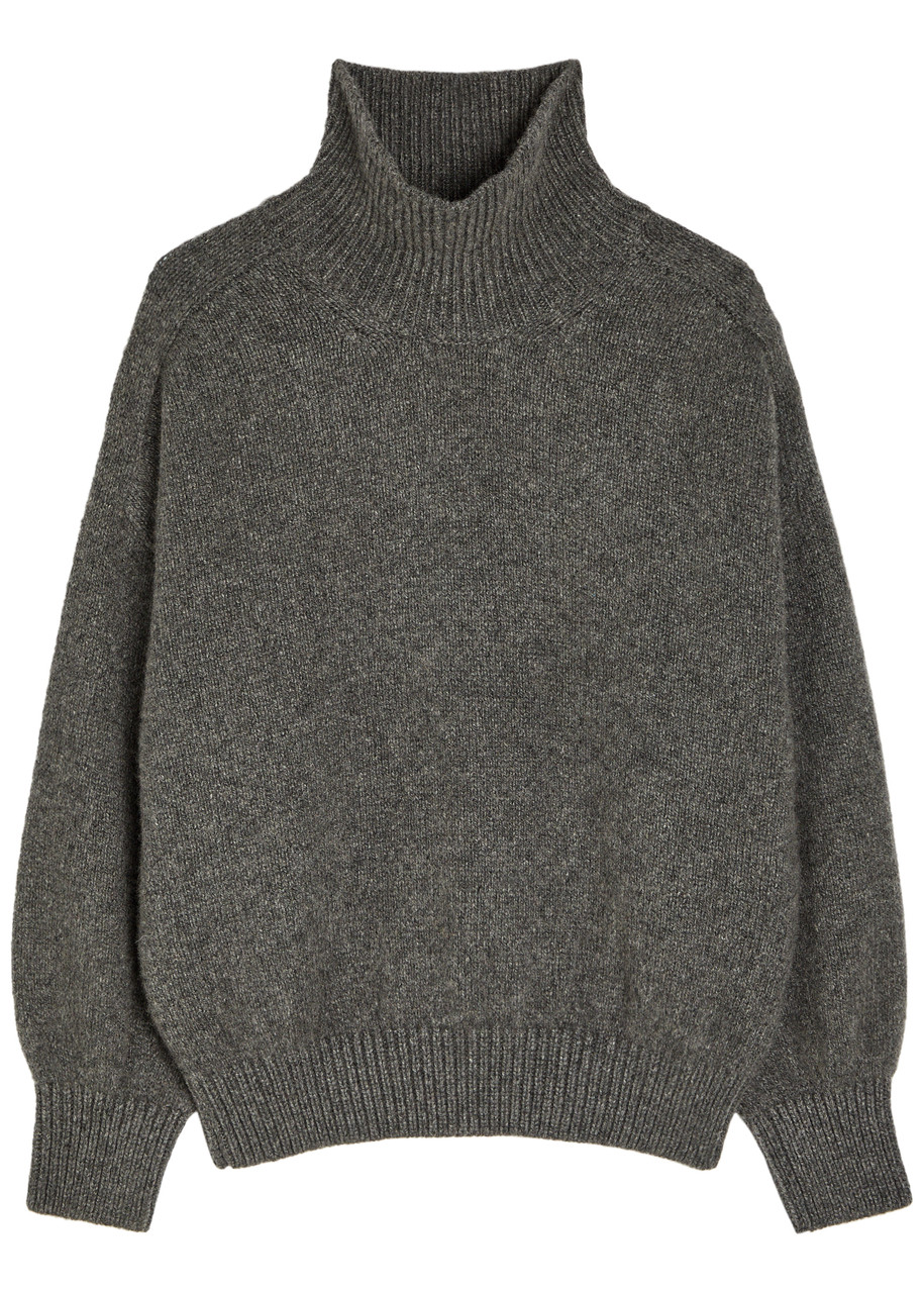 Khaite Willem Ribbed Cashmere Jumper - Dark Grey - M (UK12 / M)