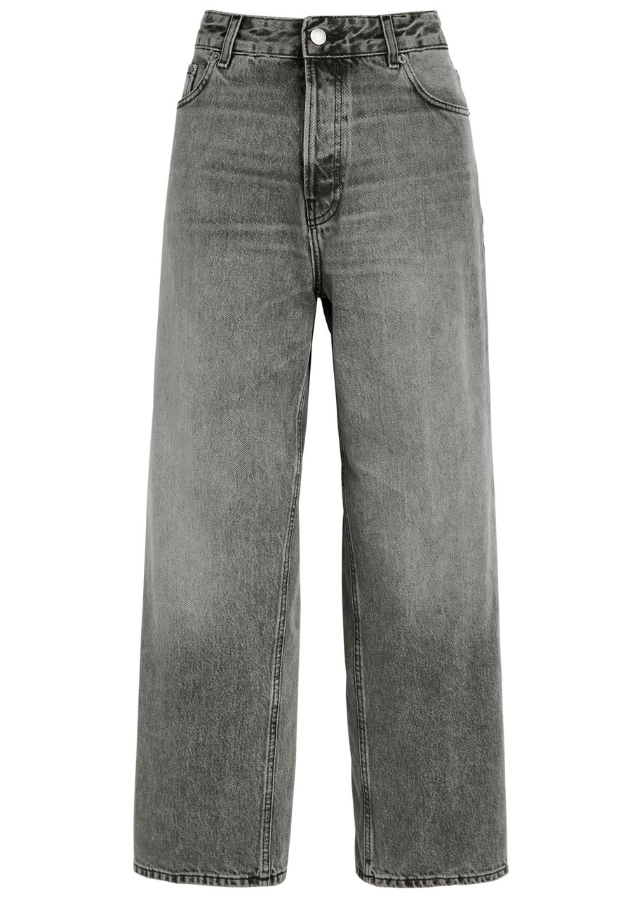 Haikure Betty Cropped Straight-leg Jeans In Gray