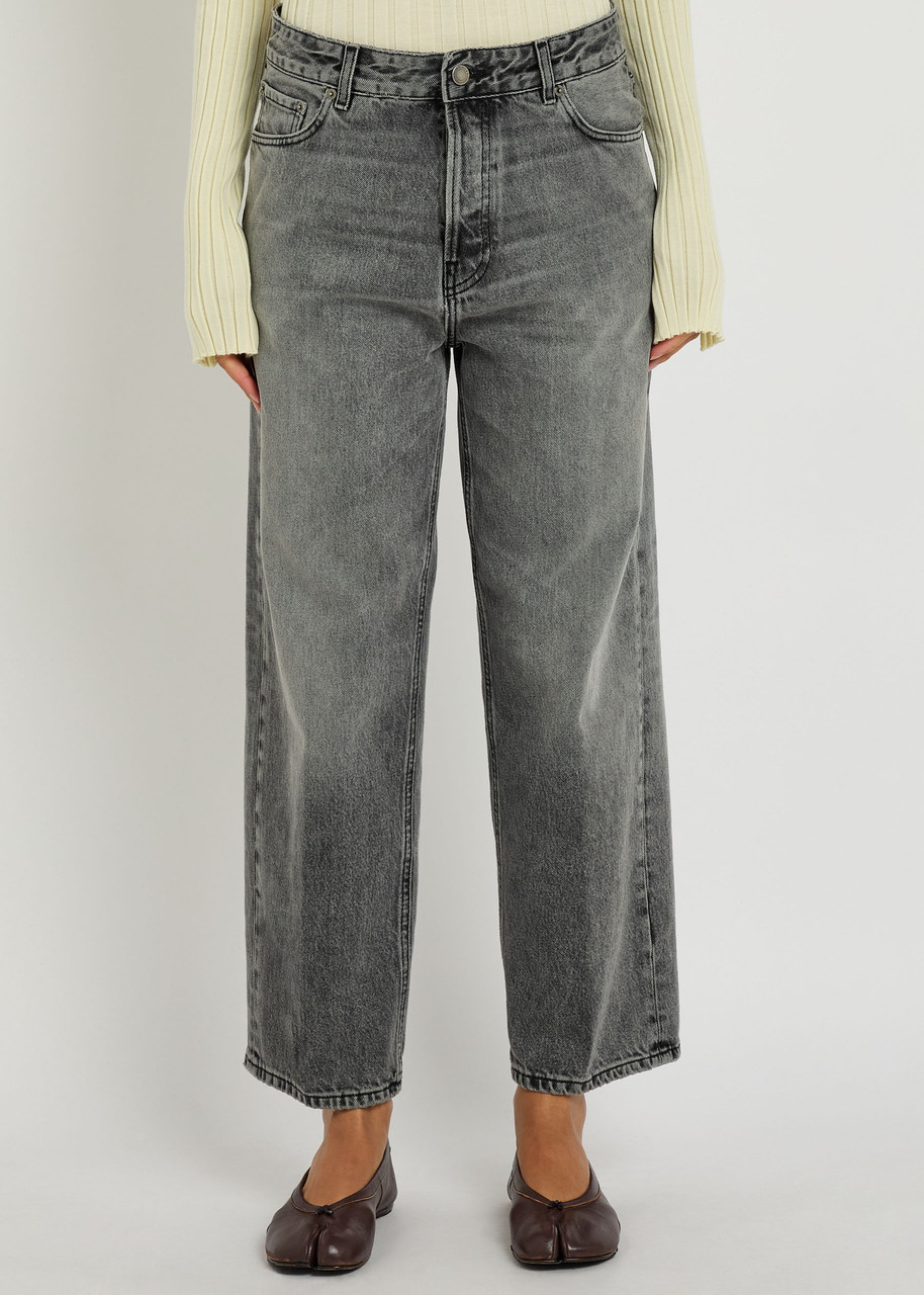 Haikure Betty Cropped Straight-leg Jeans In Gray