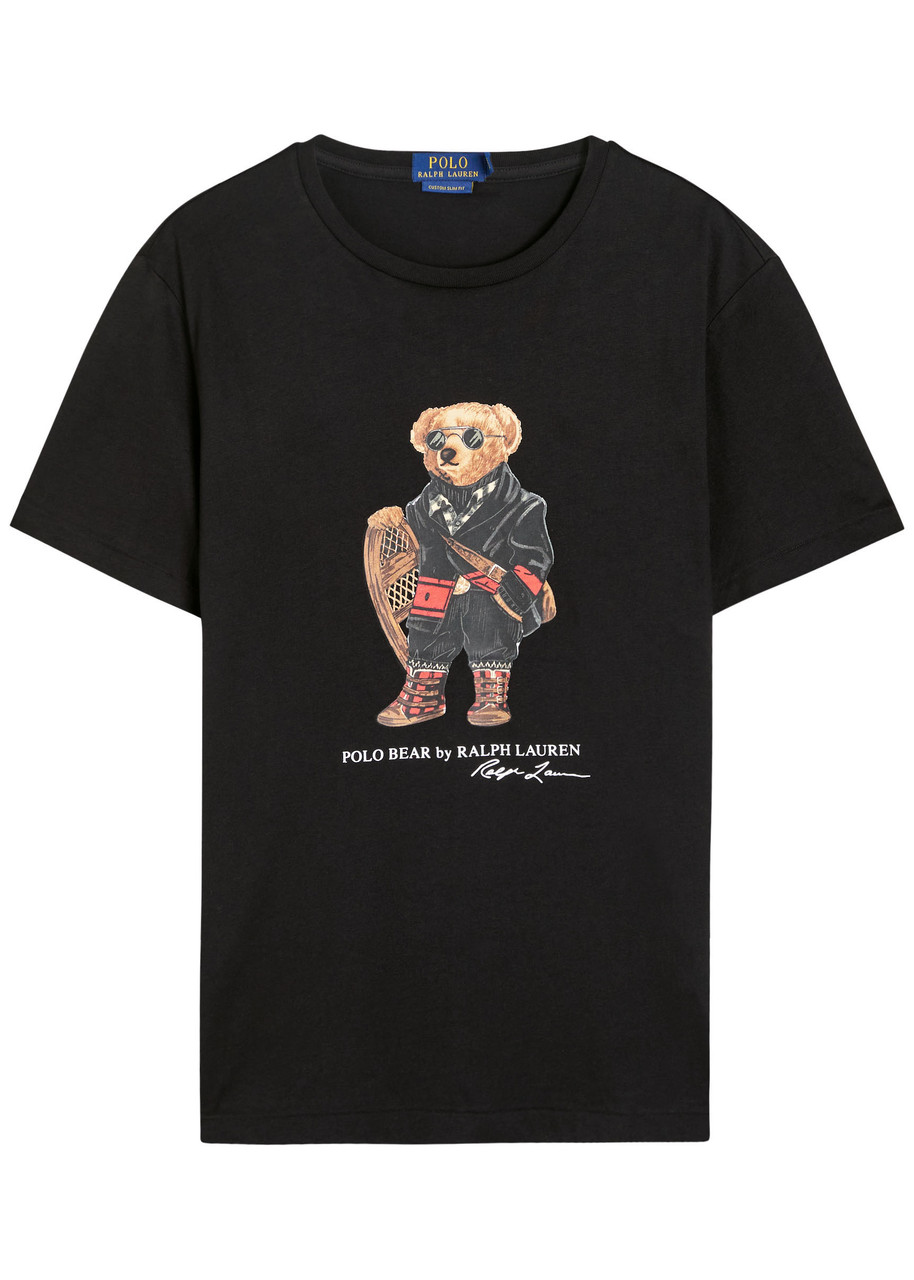 Polo Ralph Lauren Holiday Bear Printed Cotton T-shirt – Black – XL