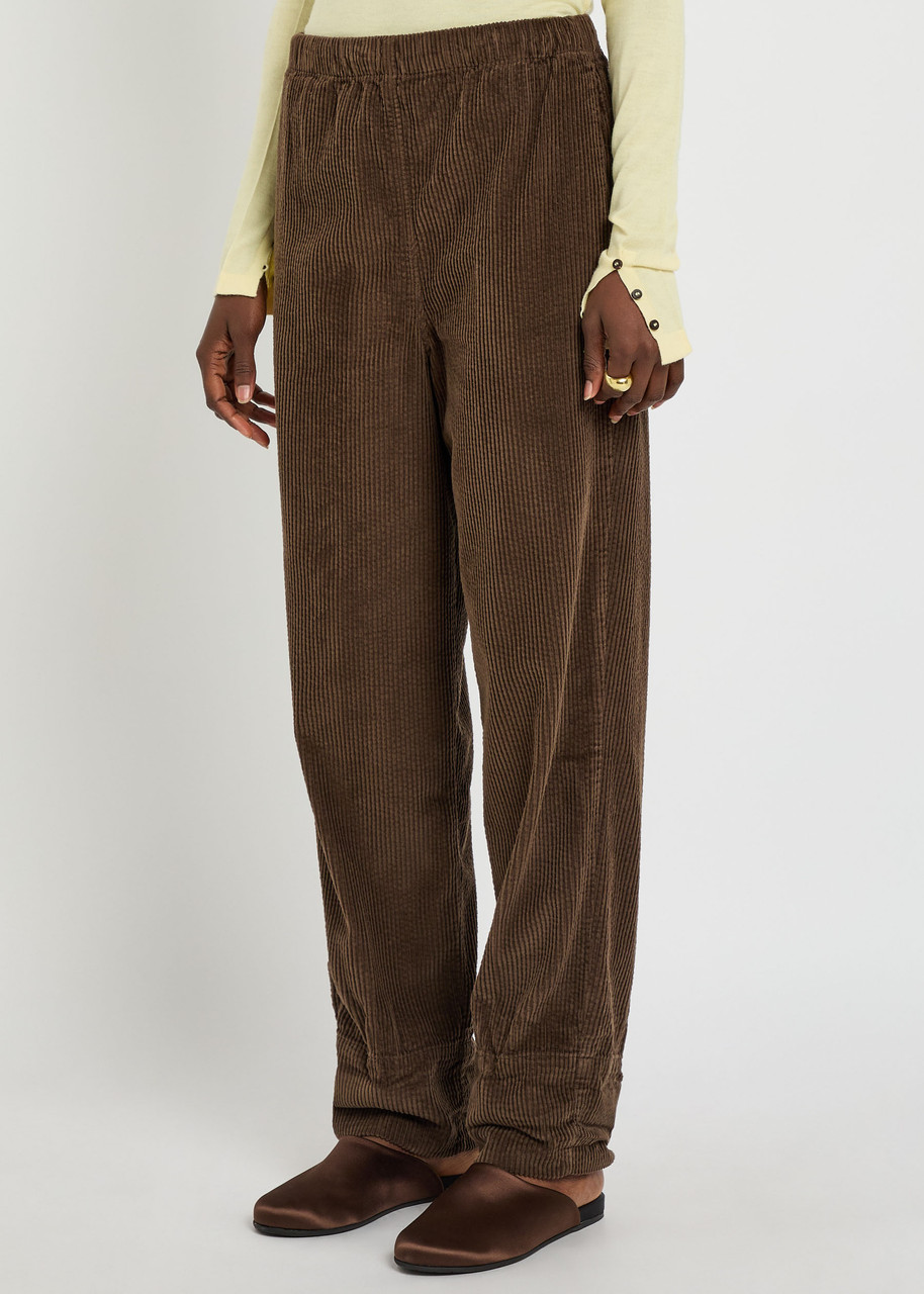 American Vintage Padow Straight-leg Corduroy Trousers In Brown