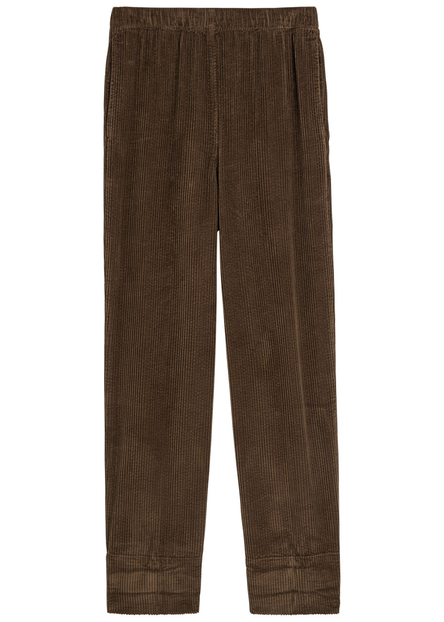 American Vintage Padow Straight-leg Corduroy Trousers In Brown