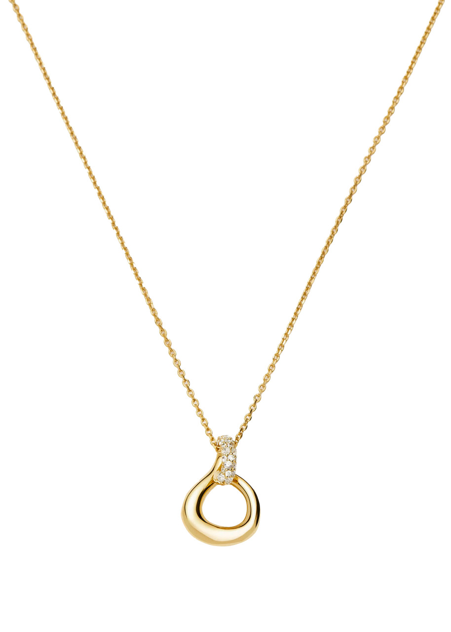 Missoma 18ct Gold-plated Molten Snow Twisted Pendant Necklace In Gold