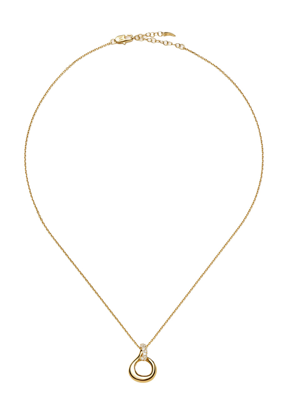 Missoma 18ct Gold-plated Molten Snow Twisted Pendant Necklace In Gold