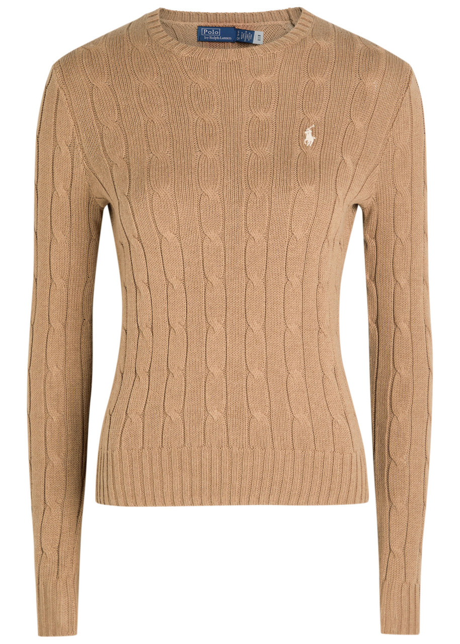 Polo Ralph Lauren Cable-knit Cotton Jumper - Camel - XL (UK16 / XL)