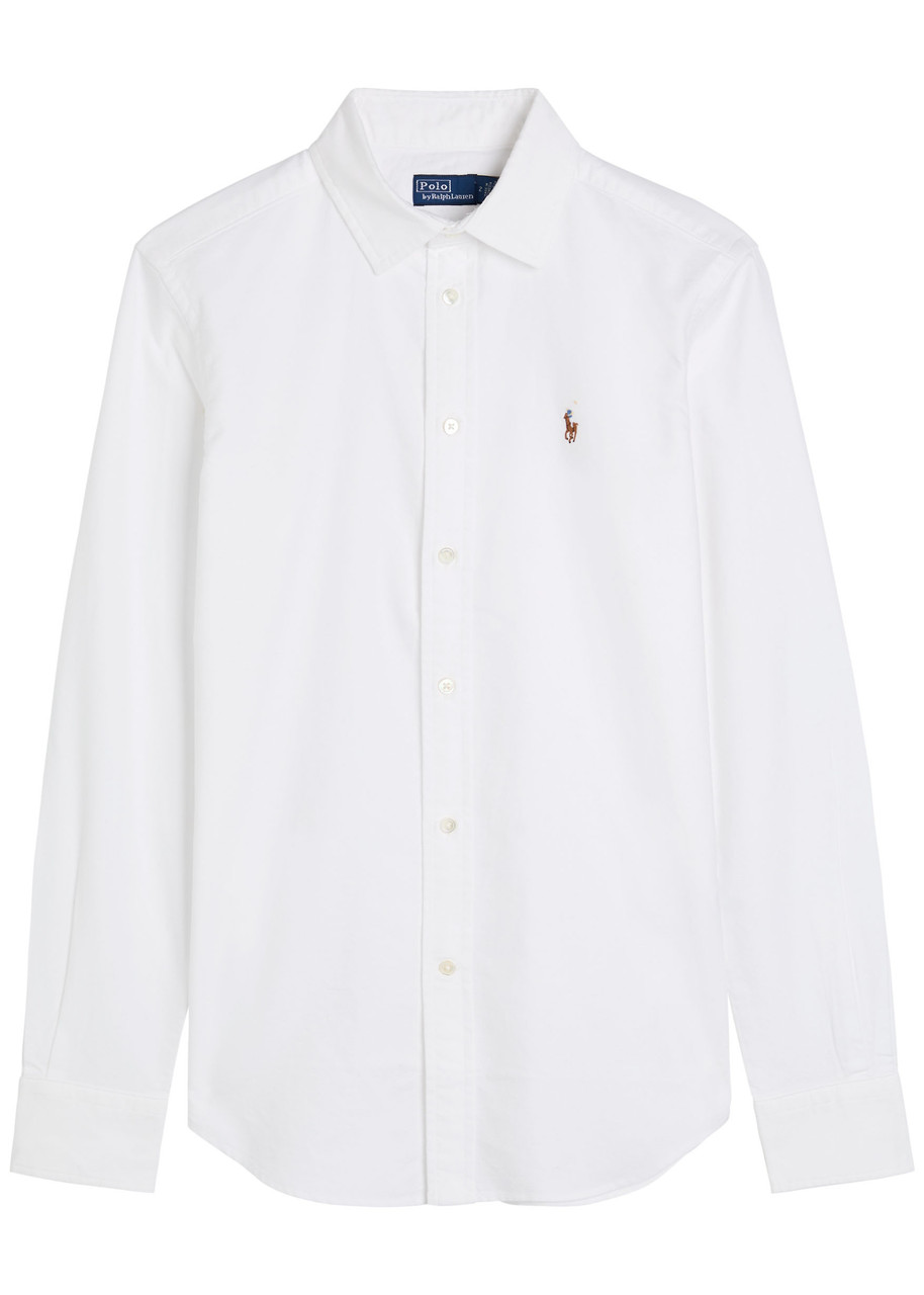 Polo Ralph Lauren Logo-embroidered Cotton Shirt In White