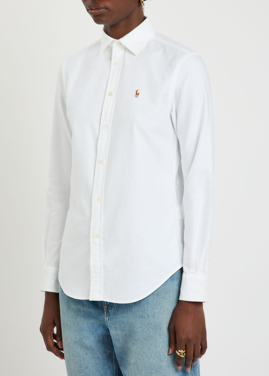 Polo Ralph Lauren Logo-embroidered Cotton Shirt In White