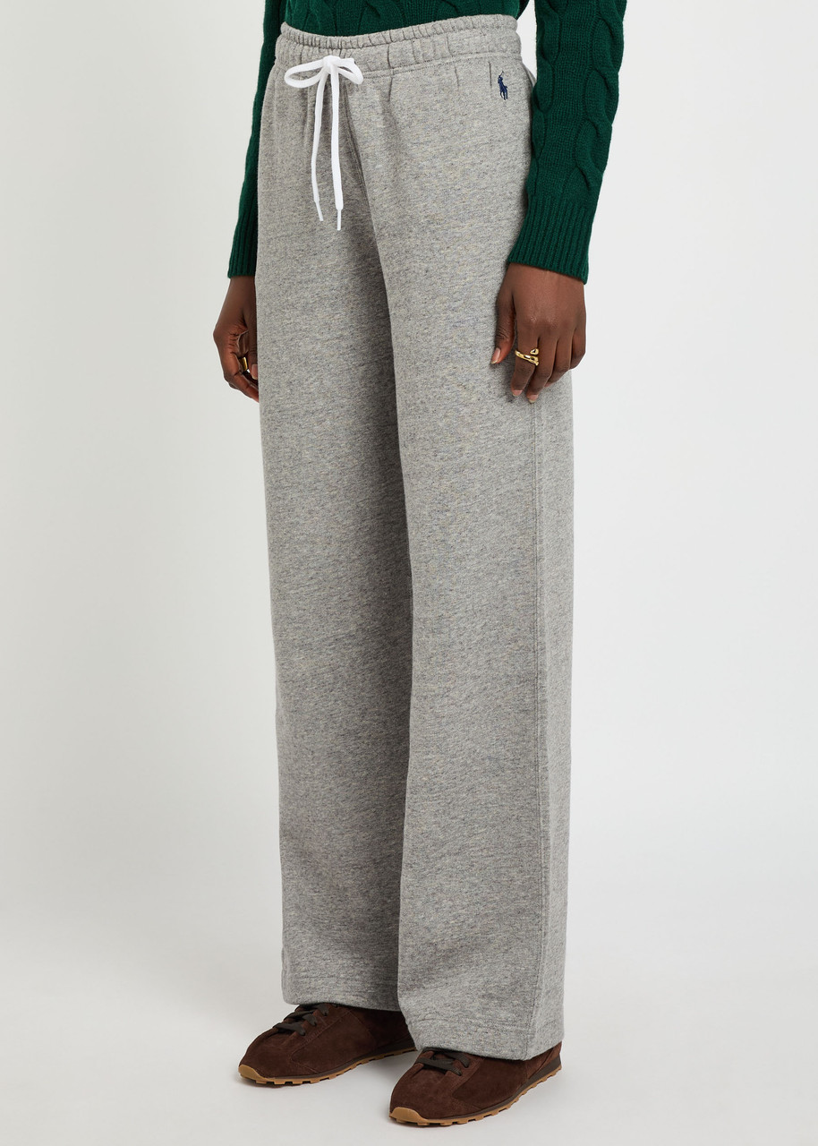 Polo Ralph Lauren Straight-leg Cotton-blend Sweatpants In Gray