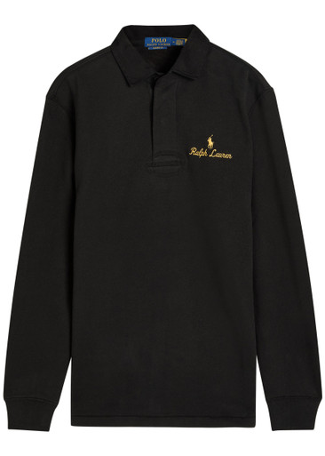 トップス Embroidery Polo Sweatshirt POLO RALPH LAUREN Logo-embroidered cotton-blend polo sweatshirt