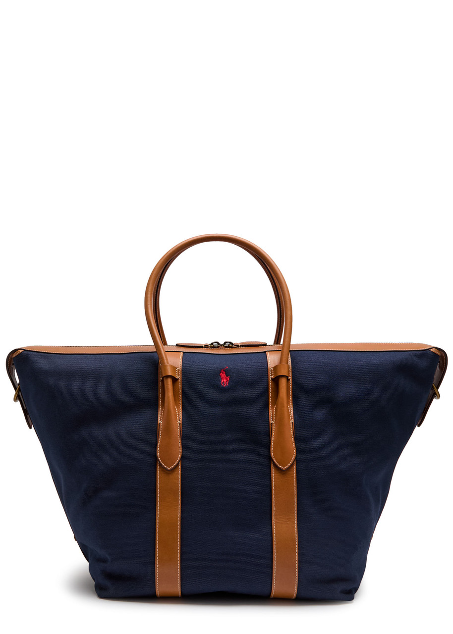 Polo Ralph Lauren Logo-embroidered Extra Large Canvas Tote bag - Navy - One Size