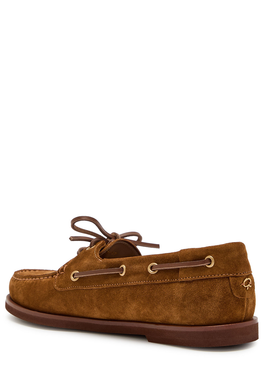 Gianvito Rossi Vande Suede Loafers In Brown