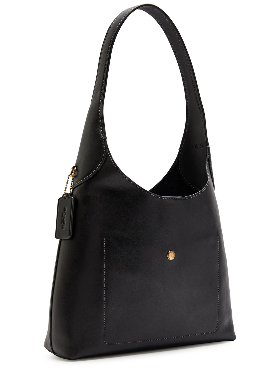 Coach Brooklyn 28 Leather Shoulder Bag In Black